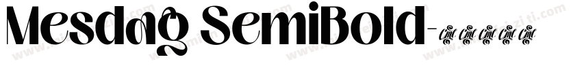Mesdag SemiBold字体转换